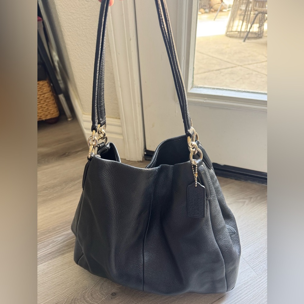 Coach Madison Phoebe leather shoulder tote handbag
